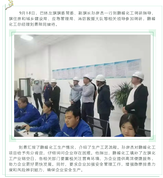 巴林左旗政府領(lǐng)導(dǎo)到鵬峰化工調(diào)研指導(dǎo)工作68