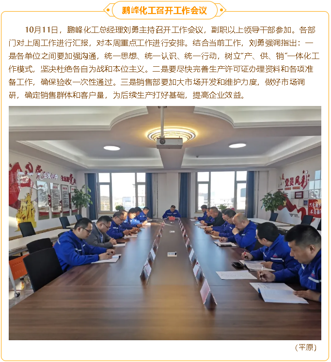 鵬峰化工召開工作會(huì)議38