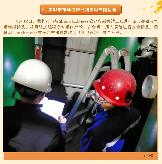 黃驊市市場(chǎng)監(jiān)督局到黃驊三陽(yáng)檢查30